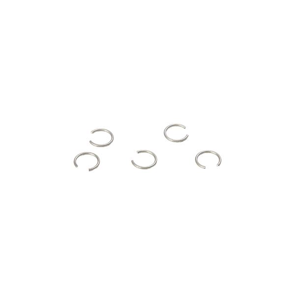 Micro Brain, Clip en C para conector de manguera, 5 uds - STL/Plateado