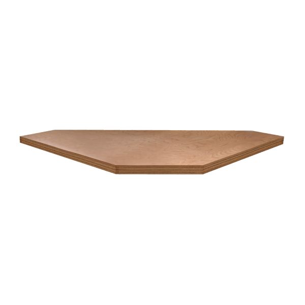 Encimera de banco de madera en angulo 990TW1