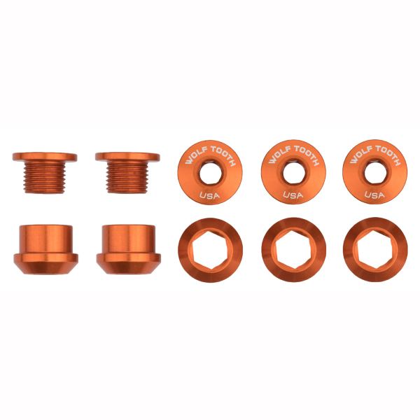 Kit de tornillos y tuercas para platos 5 piezas 6mm M8x0,75 sp.