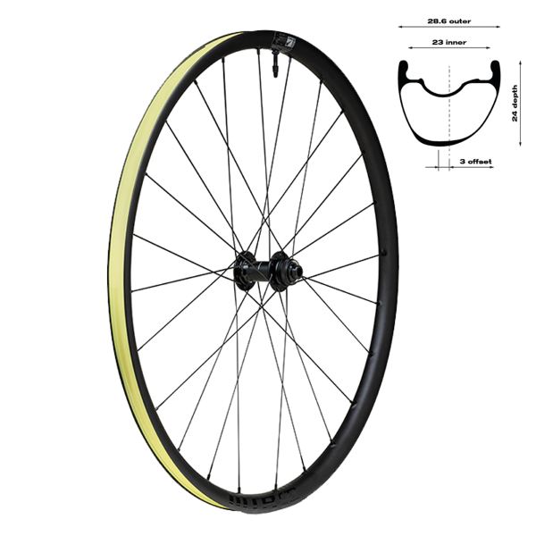Rueda Trasera CZR Carbon i23 tubeless ready TCS Disc 28'/700c