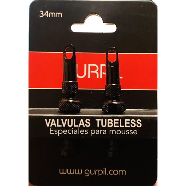 [31670] JGO.2 VALVULAS FV TUB. ALU.NEGRO 34MM