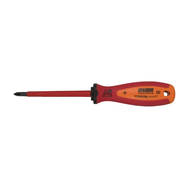 Destornillador Crosstip (PH) con punta aislada, VDE TBI 613VDETBI