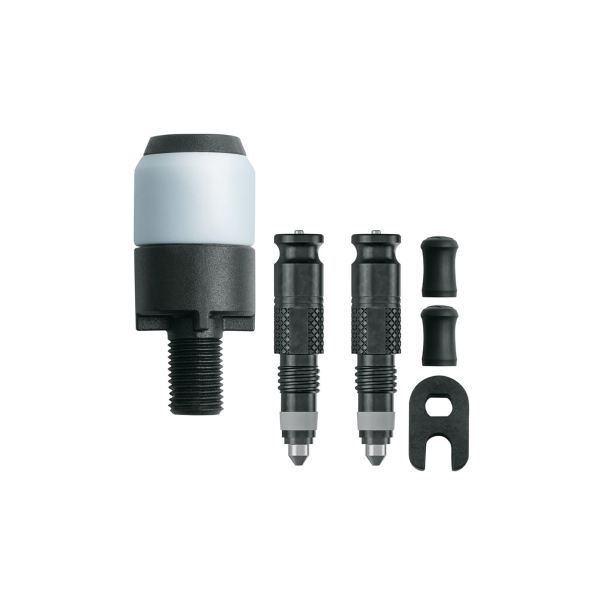 [421831971] Juego de conversion de válvula Presta a CLIK VALVE + adaptador CLIK TEC para cabezales de bomba