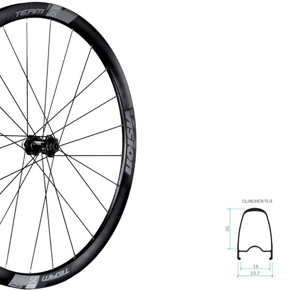 [525037175] Juego de ruedas TEAM 35 c19 tubeless ready Disc 28'/700C B2