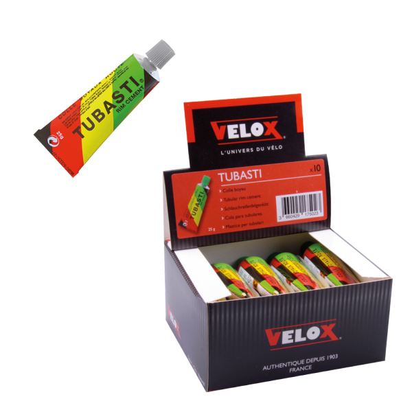 [567020310] Cemento para llantas Tubasti, caja de 10 tubos de 25gr