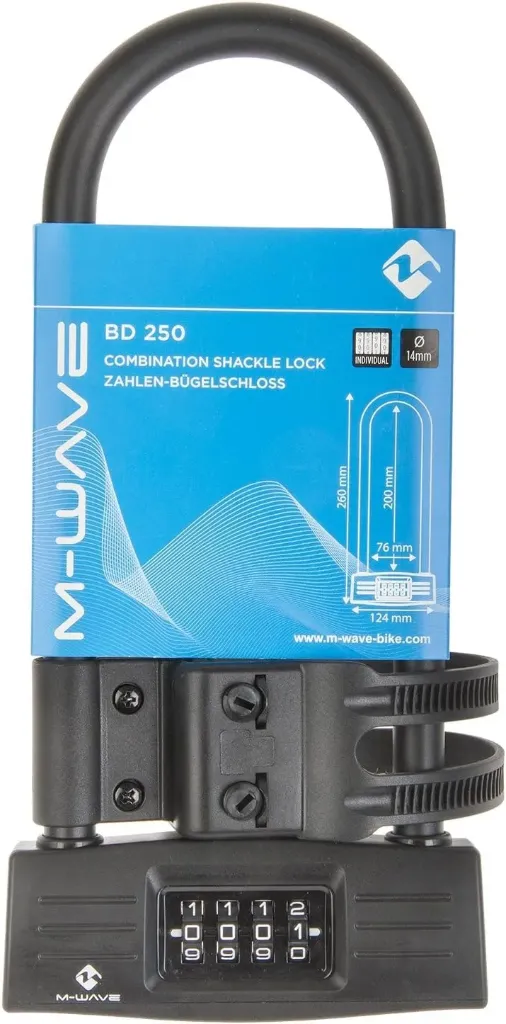 M-Wave BD 260 Unisex Bicycle U-Lock Black/Black