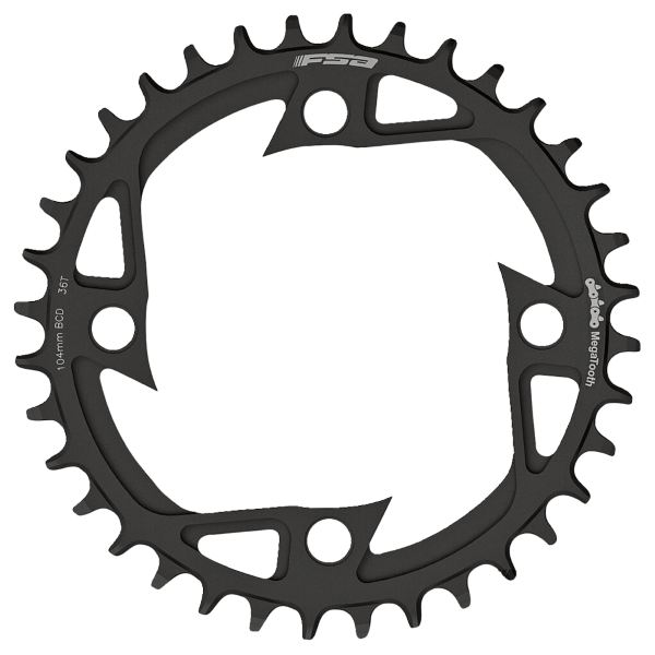 Plato V-SHAPE E-BIKE MEGATOOTH ACERO BCD 104 MM 4-PRISIONERAS 1 X 11/12S