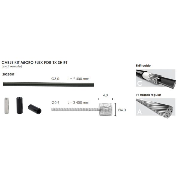 [71270] KIT DE CABLE DE CAMBIO MICRO FLEX 3,2