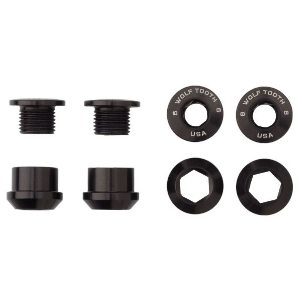 Juego de tornillos y tuercas para platos 4 piezas 6mm M8x0,75 sp.