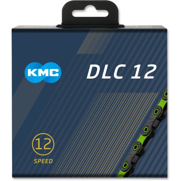 [31184] CADENA KMC DLC12 NEGRA/VERDE 126L 12V
