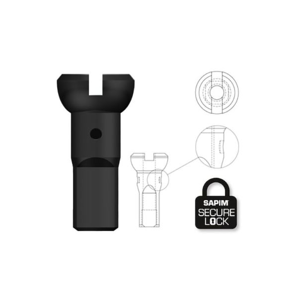 [525079045] Niples Polyax latón 14 mm Secure Lock negro caja de 100 uds