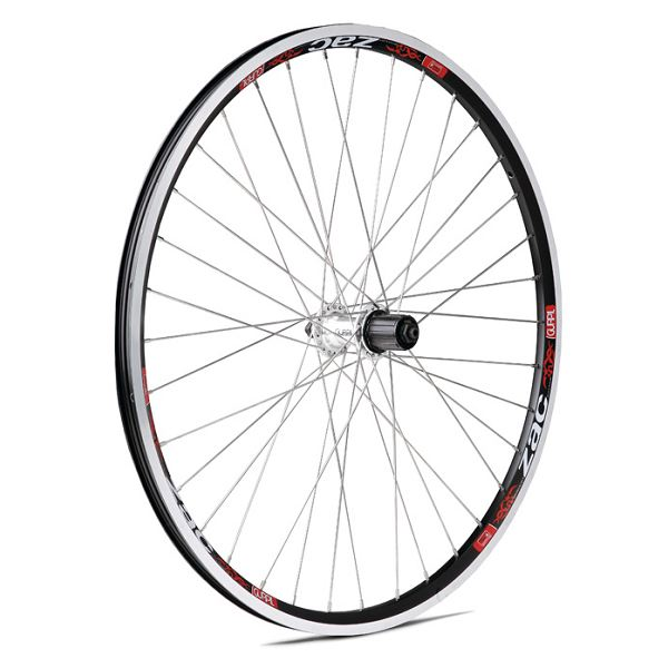[30042] RUEDA ZAC NEGRA 26" R/INOX  CASSETTE 7V