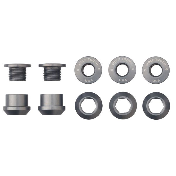 Kit de tornillos y tuercas para platos 5 piezas 6mm M8x0,75 sp.