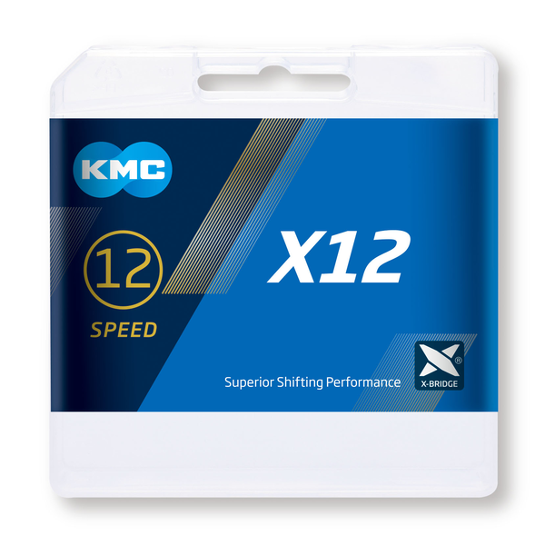 [31200] CADENA KMC X12 PLATA/NEGRO 126P 12V
