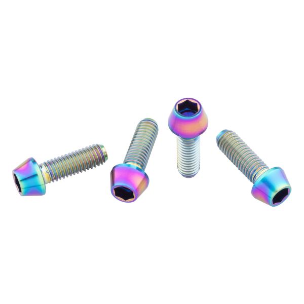 [421831424] TORNILLOS PARA PORTABIDÓN DE AGUA TITANIO 4 piezas M5X0.8mmX15mm