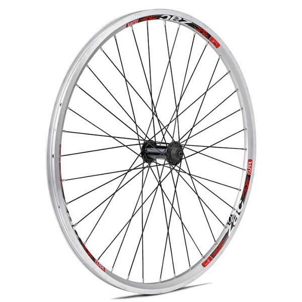 RUEDA ZAC 26" PLATA C/NEG.R/NEG.DELANTER