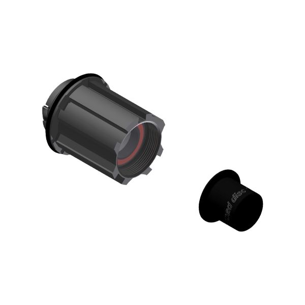 Kit cuerpo de buje libre Road 3 garras + tapa final derecha